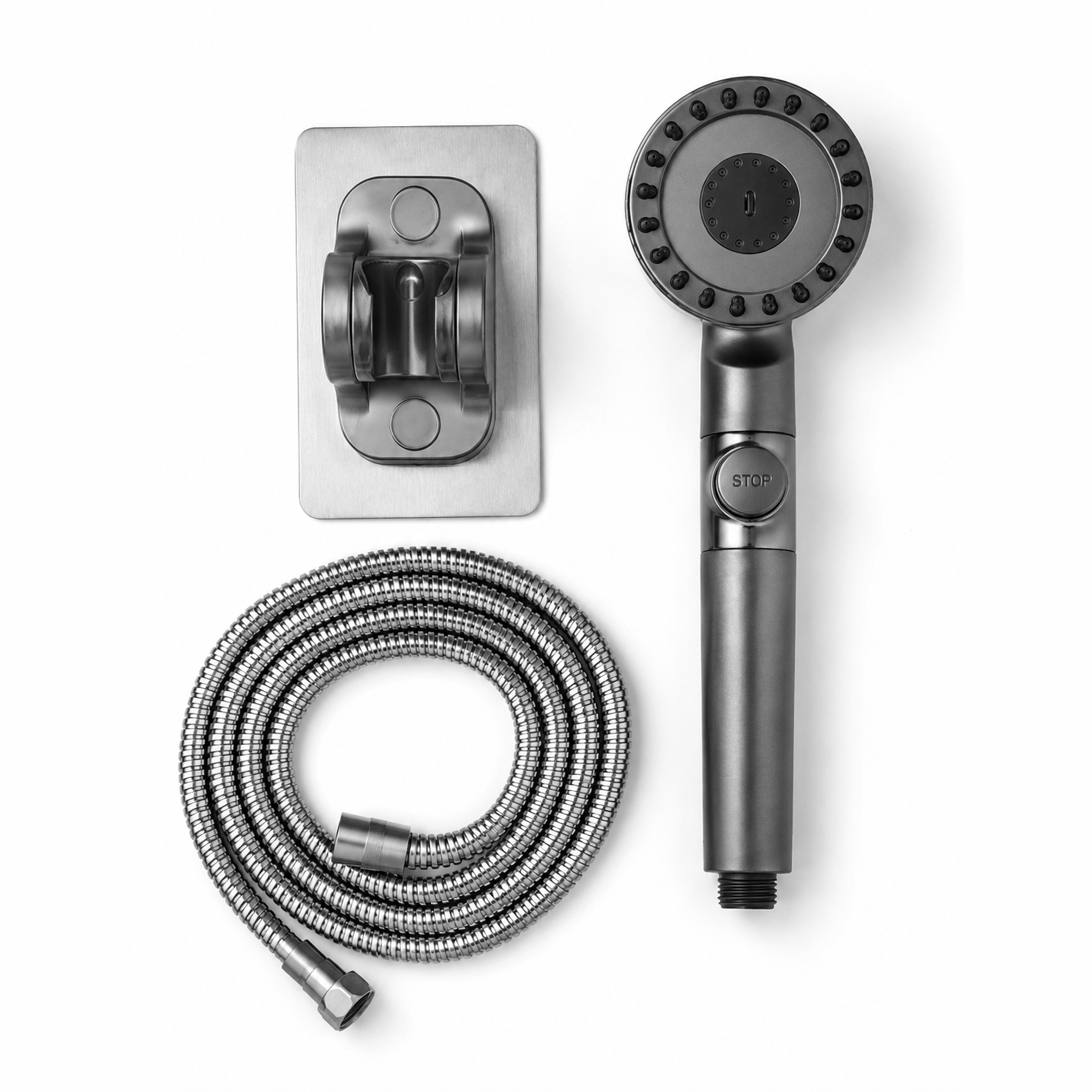Душова турболійка Shower Head з тримачем на стіну і шлангом для душу