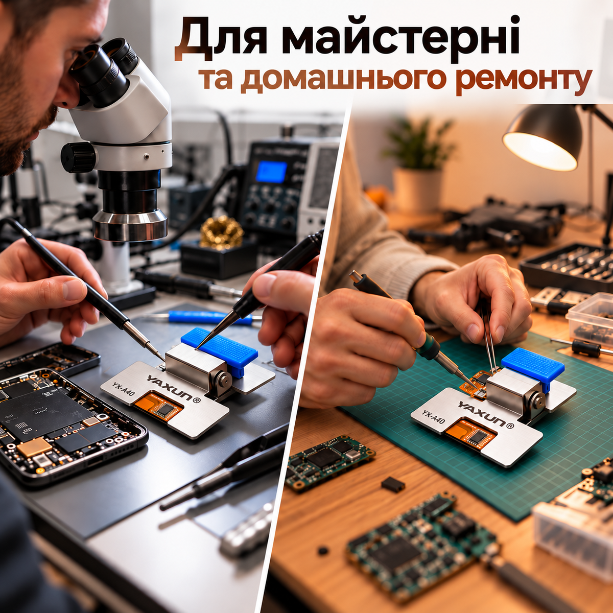 Тримач для шлейфів YAXUN YX-A40 металевий пружинний затискач для ремонту смартфонів, плат, мікросхем та електронних компонентів