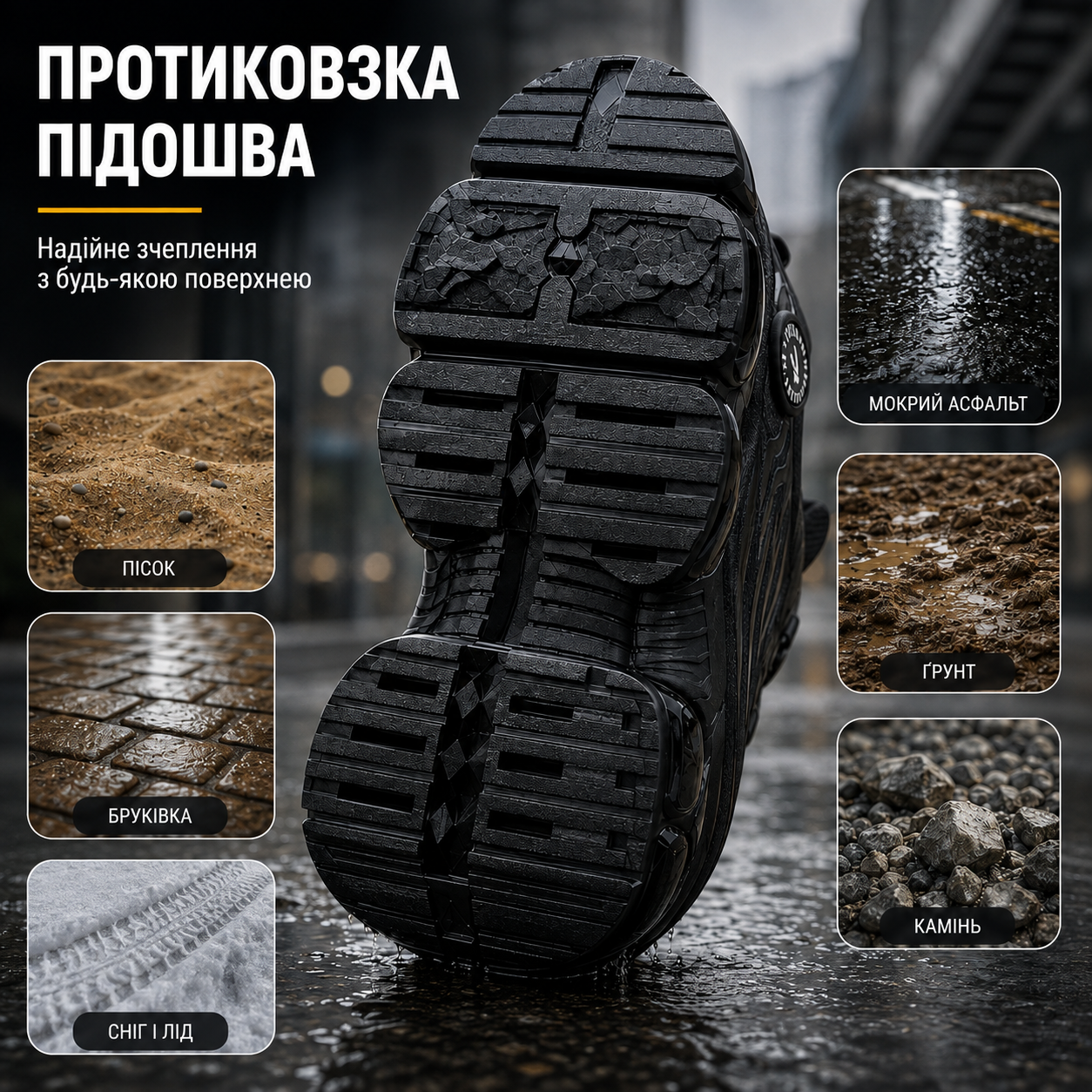 Чоловічі кросівки зі захисним металевим носком і швидкою шнурівкою, чорні демісезонні-thumbmail-3