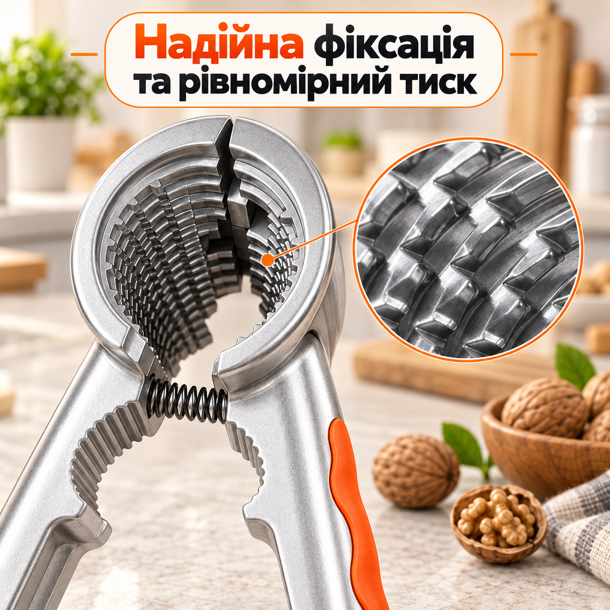 Горіхокол ручний, 4 робочі зони для різних видів горіхів, довжина 18,5 см, протиковзка ручка-thumbmail-3