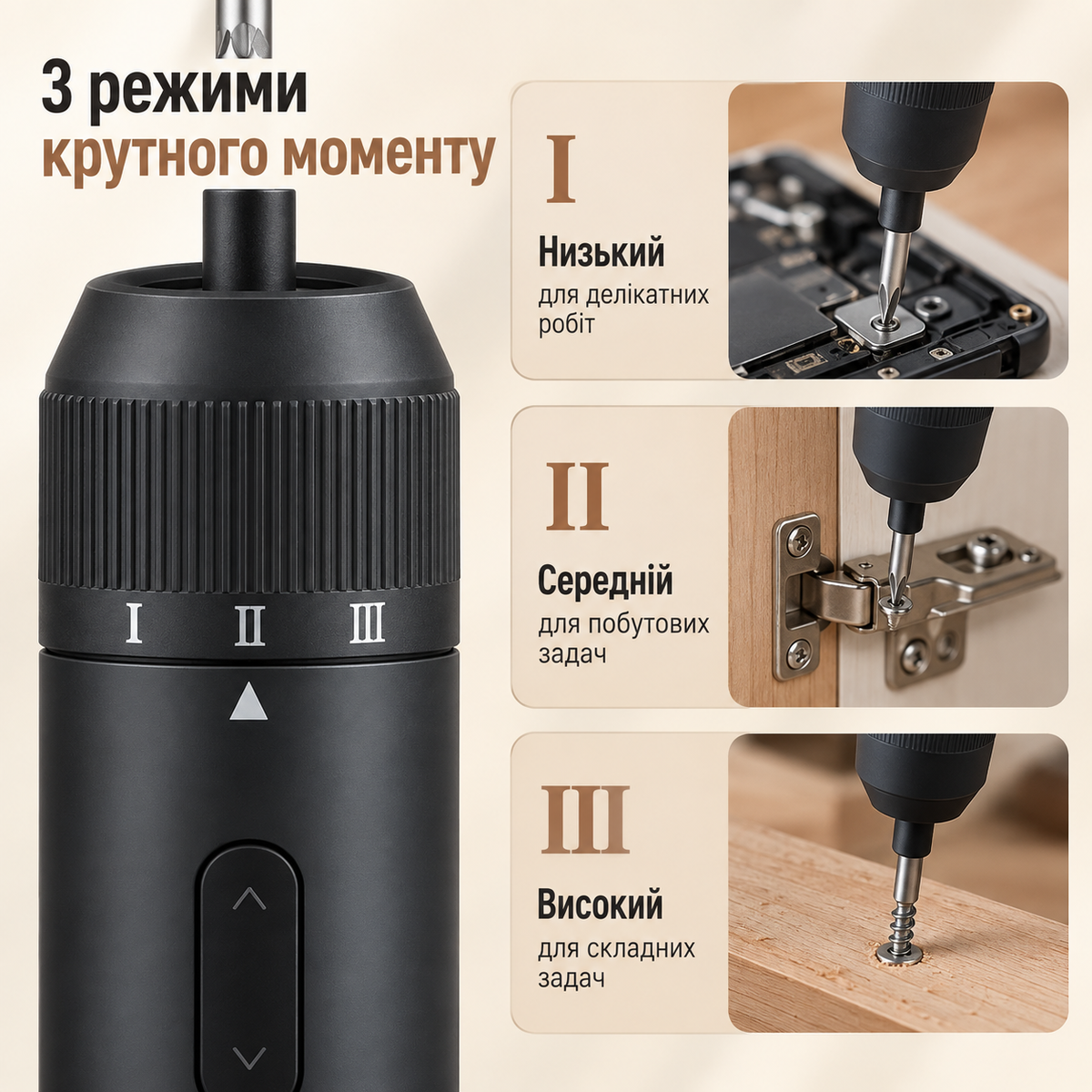 Акумуляторна викрутка 5 Нм, 2000 мАгод, набір 27 предметів, USB Type-C, у кейсі-thumbmail-3