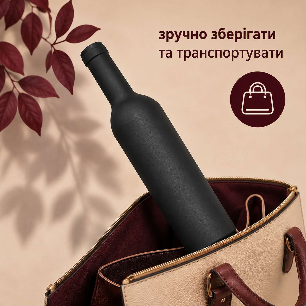 Набір аксесуарів для вина 5 в 1 у футлярі-пляшці з нержавіючої сталі, чорний-thumbmail-3