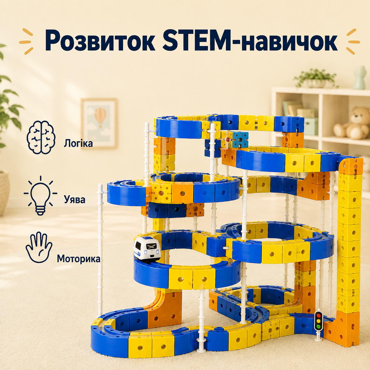 Магнітний 3D-трек конструктор з акумуляторним поїздом та антигравітаційним рухом-thumbmail-4