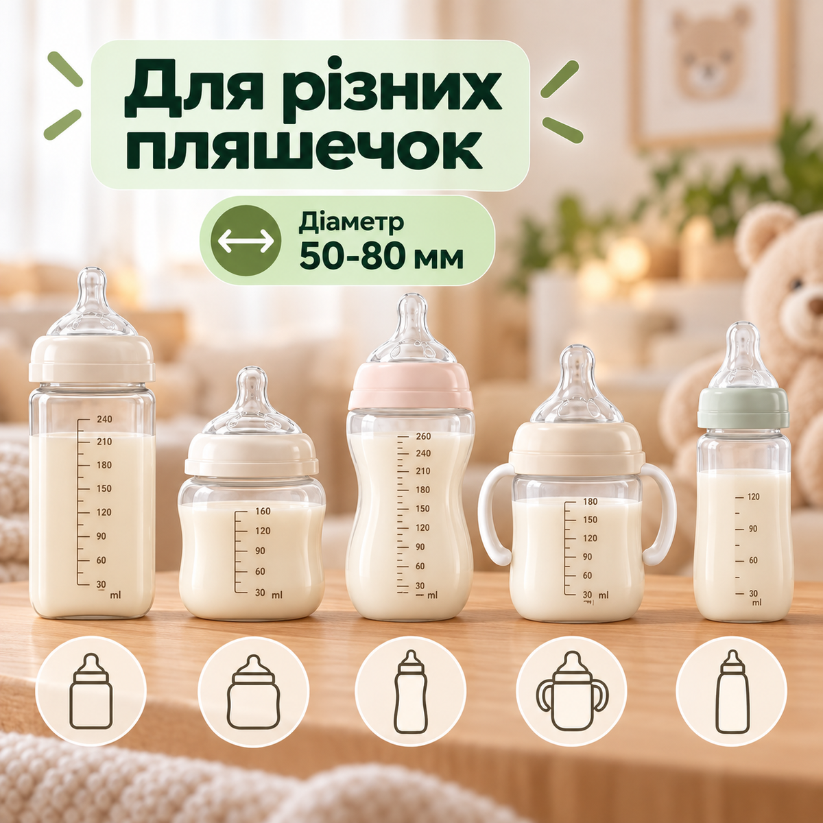 Підігрівач для пляшечки дитячої акумуляторний, регулювання температури 37–55 °C, дисплей-thumbmail-4