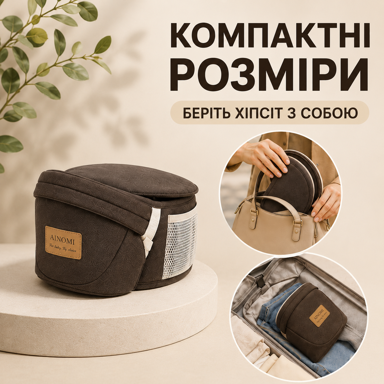 Хіпсіт AINOMI для дитини 3–36 місяців до 15 кг з плечовим ременем, блакитний-thumbmail-4
