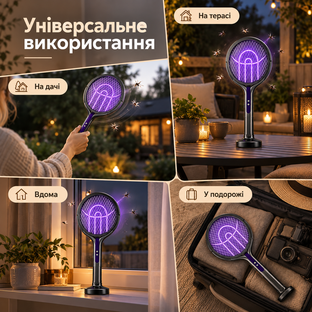 Електрична мухобійка з УФ-пасткою та телескопічною ручкою до 106 см, акумулятор 1200 мАгод-thumbmail-7