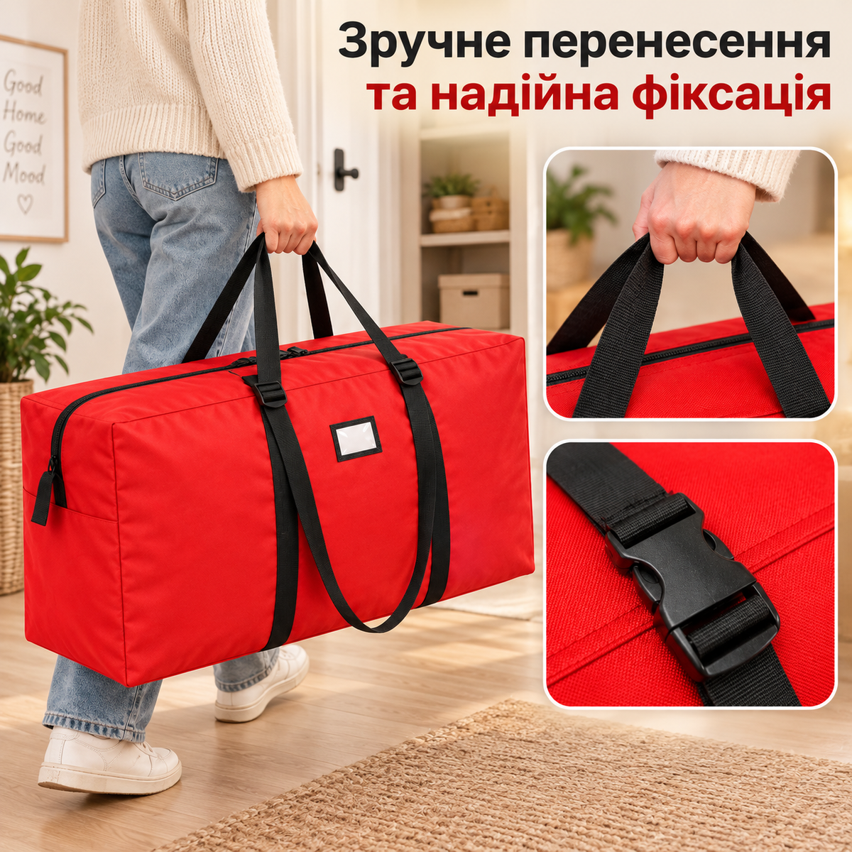 Сумка для зберігання ялинки 135 × 34 × 68 см з ручками та ременями-thumbmail-4
