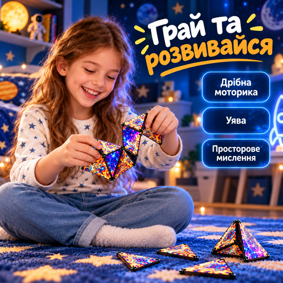 Магнітний куб-головоломка Magic Cube, 3D-трансформер, до 72 форм, 6,2 см-thumbmail-5