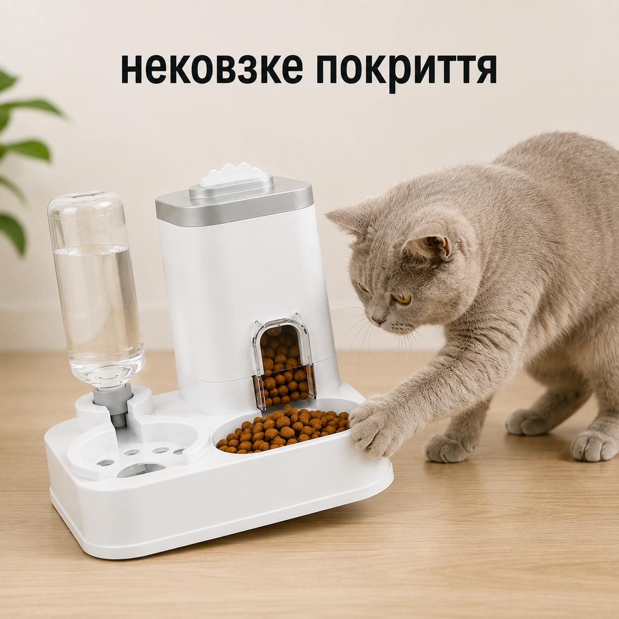 Автоматична годівниця-поїлка 2 в 1 для котів і собак гравітаційна 1,5 л / 400 мл.-thumbmail-7