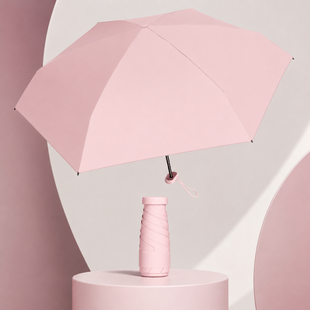 Кишенькова міні-парасолька складна Pocket Mini Umbrella у футлярі — компактна жіноча та чоловіча парасоля від дощу і сонця, UV-захист 50+ (15 см)-thumbmail-6