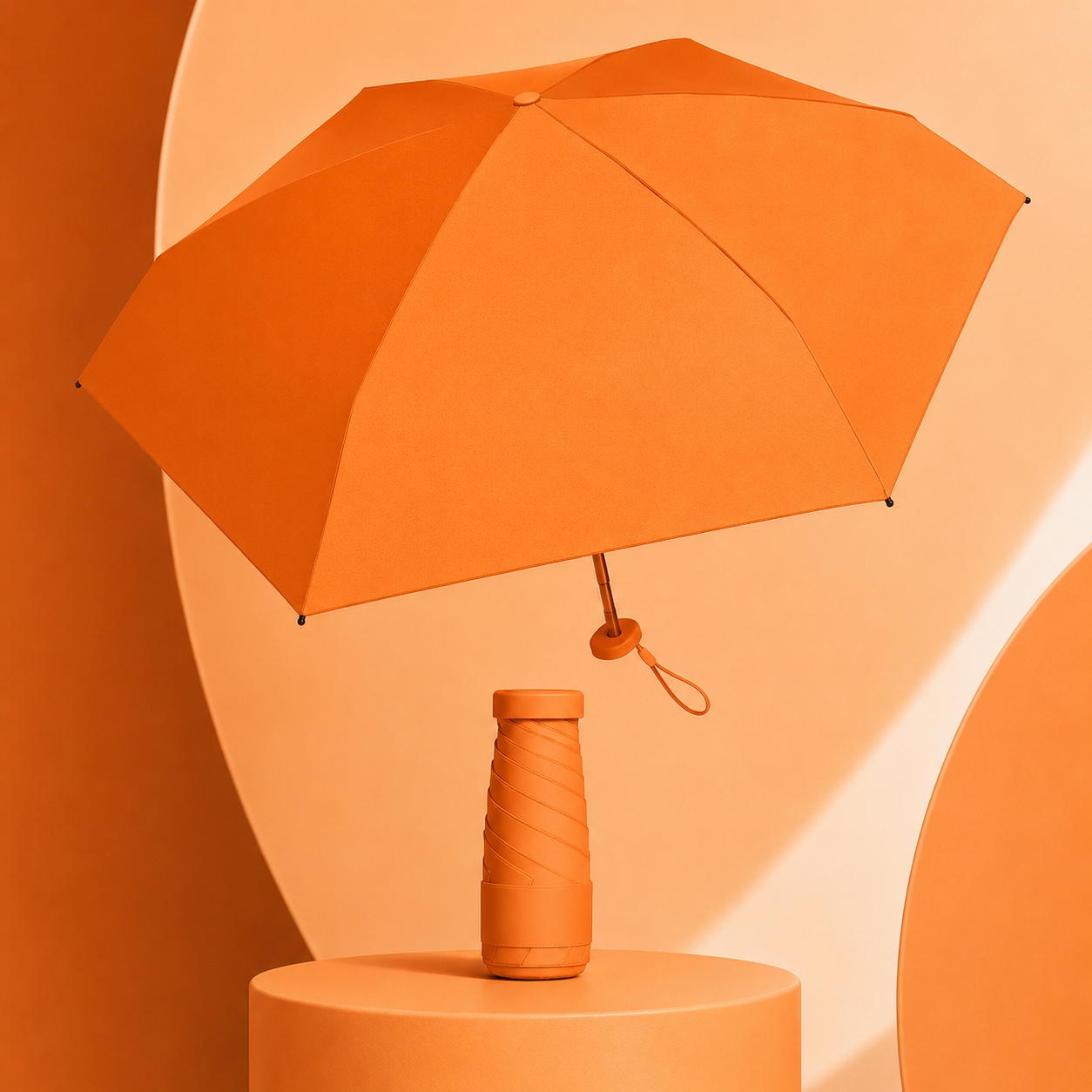 Кишенькова міні-парасолька складна Pocket Mini Umbrella у футлярі — компактна жіноча та чоловіча парасоля від дощу і сонця, UV-захист 50+ (15 см)-thumbmail-7